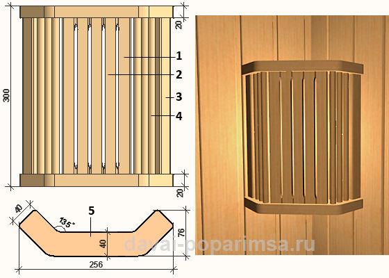 Как сделать абажур своими руками для бани и сауны 