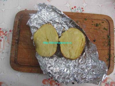  
Картофель, запечённый с сыром