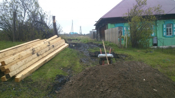 Продолжаем строительство бани весной