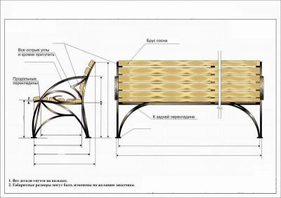 Садовая скамейка своими руками: используем чертежи для изготовления скамейки из дерева