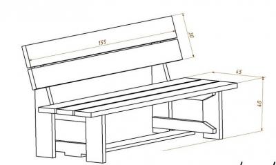 Садовая скамейка своими руками: используем чертежи для изготовления скамейки из дерева
