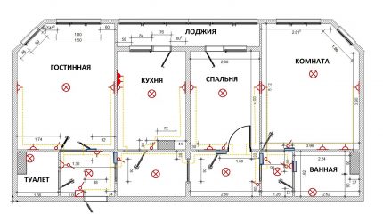 Схема электропроводки в квартире: разводка электрики для разных помещений