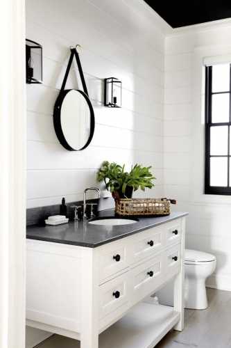 Черно-белая ванная: варианты дизайна и советы по выбору оптимальных сочетаний интерьера (105 фото). Как оформить дизайн черно-белой ванной комнаты, чтобы получилось стильно и не скучно