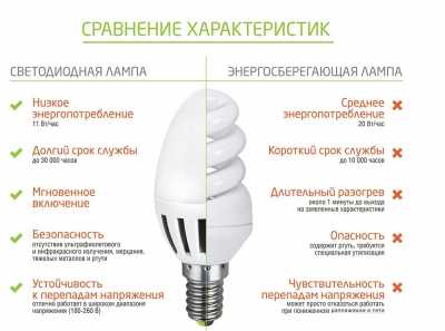 Какая лампа лучше: светодиодная или энергосберегающая?